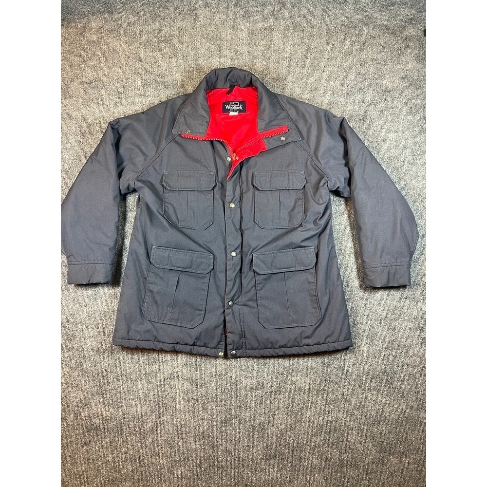 Vintage Woolrich Mackinaw Coat Heavy Wool Overcoat XL Gray‎ Quality